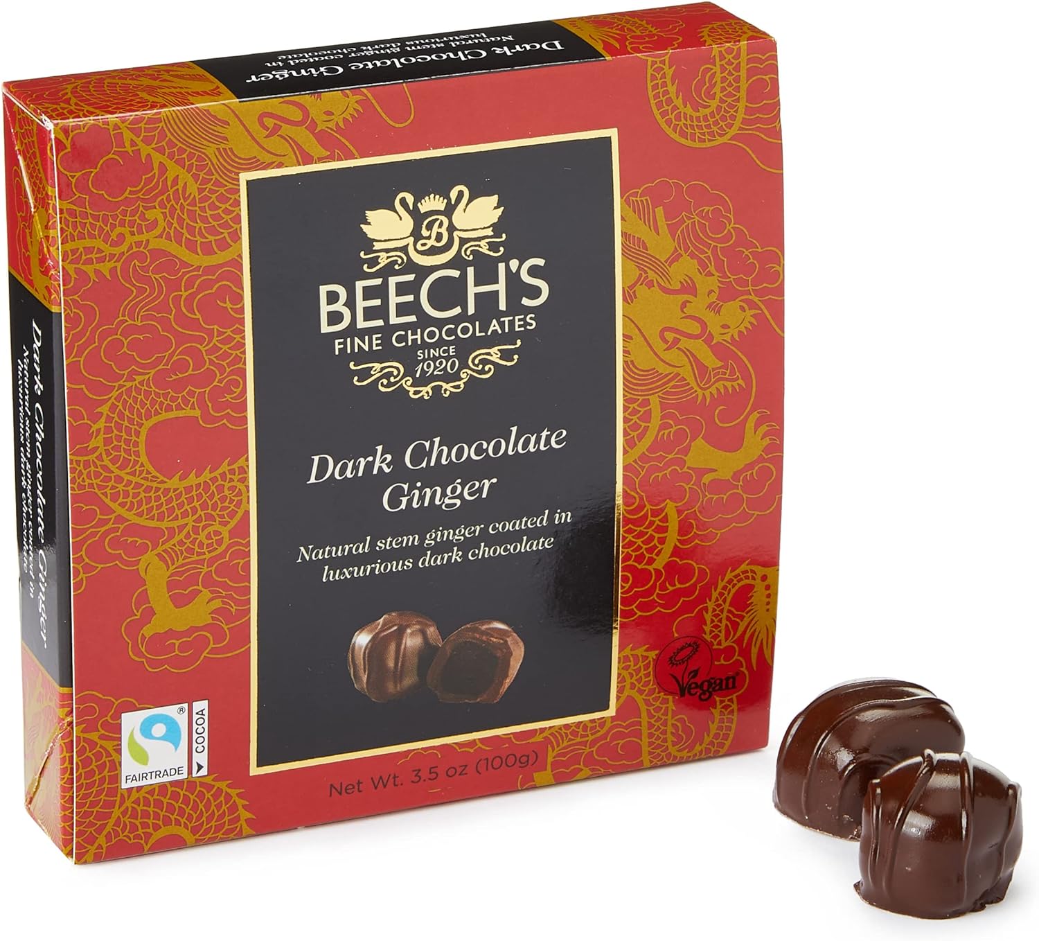 Beech's Dark Chocolate Ginger 100 g - Chocolate Gifts Heaven