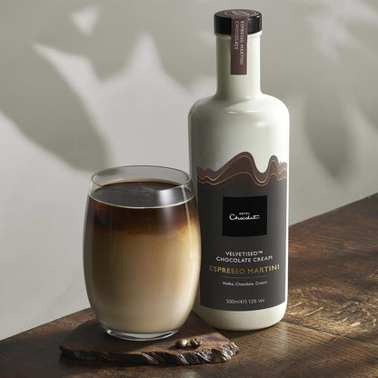 Vodka Espresso Martini Chocolate Velvetised Cream - Award-Winning Chocolate Cream, 500ml, 12% vol - Great Over Ice Or In Hot Chocolate And Cocktails - Chocolate Gifts Heaven