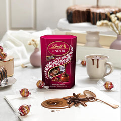 Lindt Lindor Double Chocolate Truffles Box - Approx 16 balls