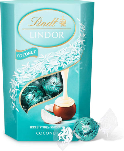 Lindt Lindor Coconut Milk Chocolate Truffles Box - Chocolate Gifts Heaven