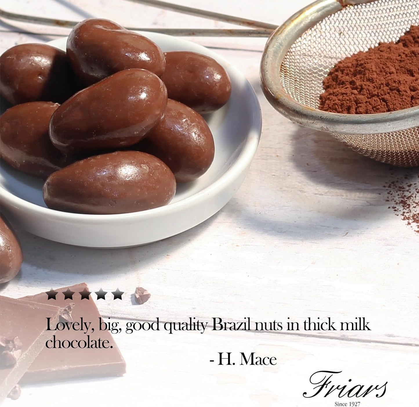 Friars Milk Chocolate Brazils - 200G Bag - Chocolate Gifts Heaven