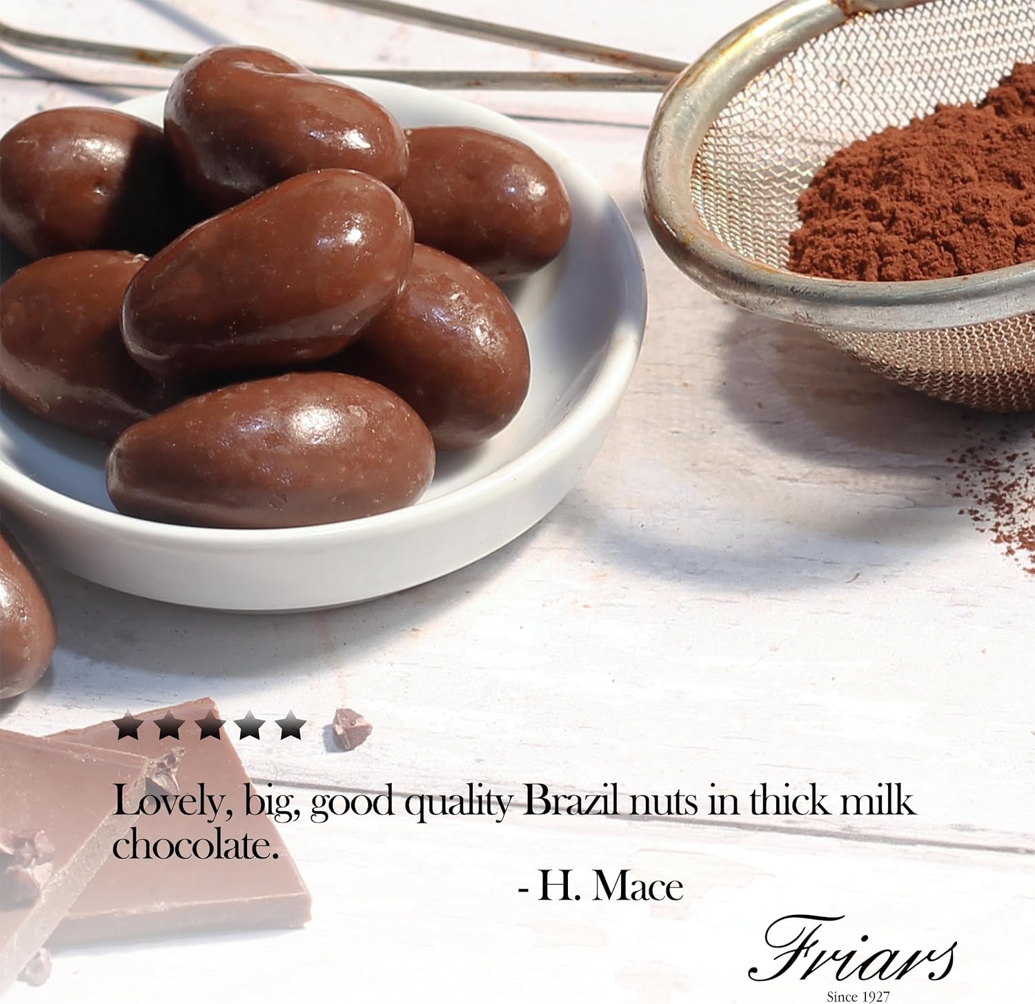 Friars Milk Chocolate Brazils - 200G Bag - Chocolate Gifts Heaven