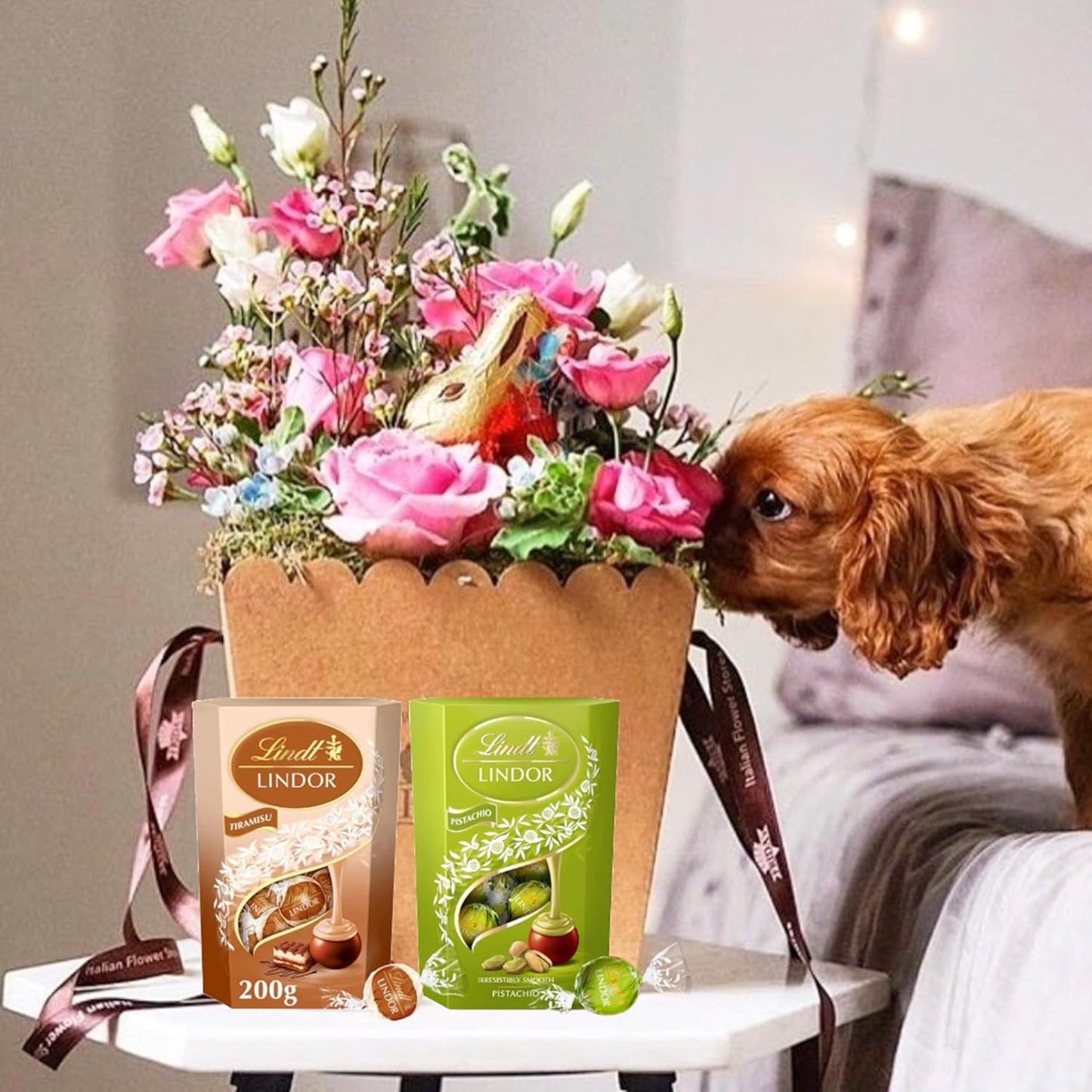 Tiramisu & Pistachio Chocolate Truffles for Gifts - Limited Edition Milk Chocolate 200g Smooth Pistachio & 200g Tiramisu Filling Chocolate Balls.