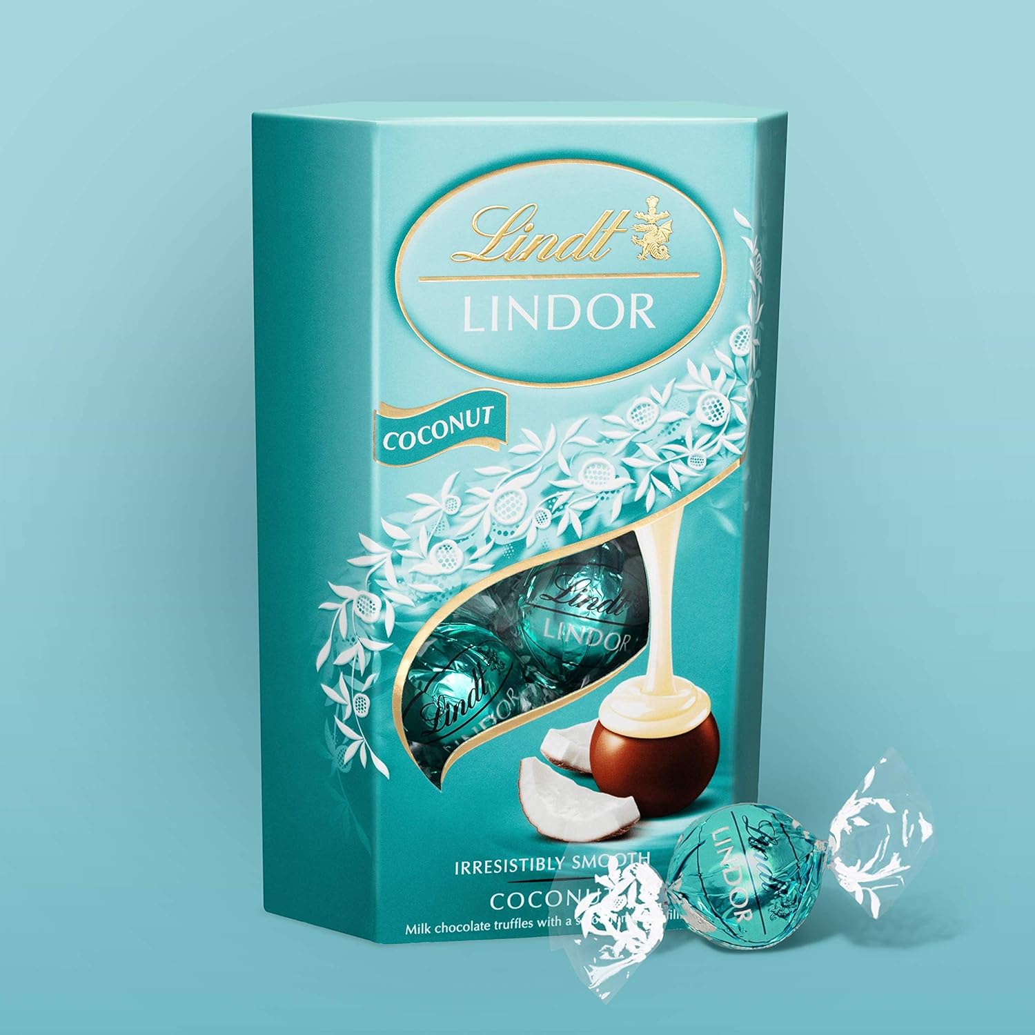 Lindt Lindor Coconut Milk Chocolate Truffles Box - Chocolate Gifts Heaven