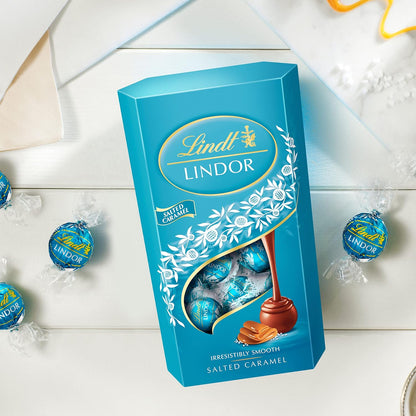 Lindt Lindor Salted Caramel Milk Chocolate Truffles Box Extra Large - Approx 48 balls, 600 g - Chocolate Gifts Heaven