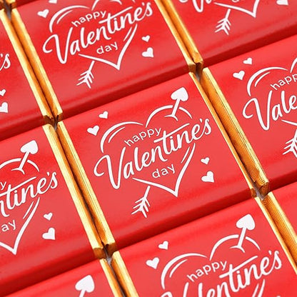 Wyeland Confectionery Happy Valentine's Day Milk Chocolate Neapolitans - Red Heart - 25 Chocolates