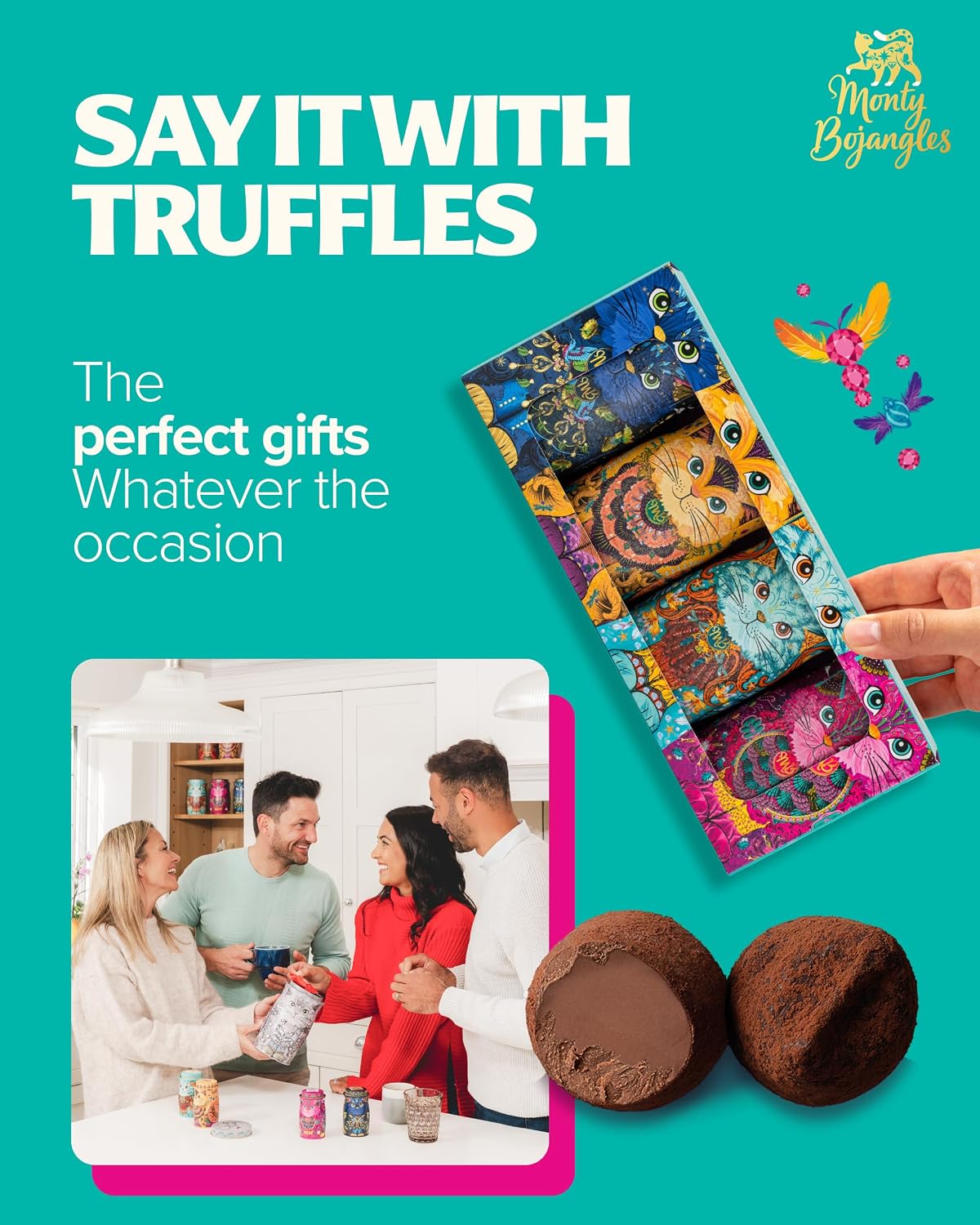 Monty Bojangles Cocoa Dusted Chocolate Truffles Kit Tin