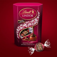 Lindt Lindor Double Chocolate Truffles Box - Approx 16 balls