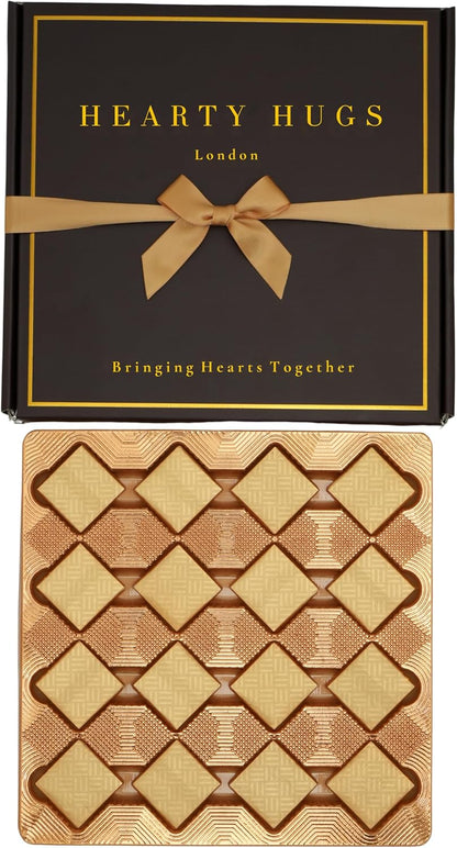 Hearty Hugs Luxury Birthday Chocolate Gift Box Hamper | 32 Premium Assorted Chocolates | Happy Birthday Gift for Her, Him, Kids, Teens, Mum, Dad, Wife, Husband, Son, Daughter, Grandma, Grandpa, Friend