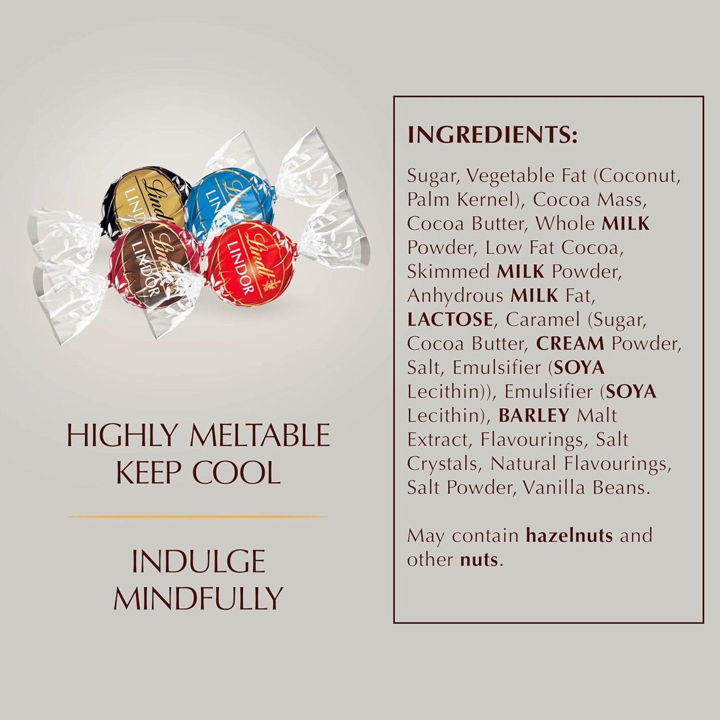 Lindt Lindor Silver Assorted Chocolate Truffles – 1kg Bag (Approx. 80 Balls) – Smooth Filling – Valentine, Christmas, Gift, Birthday, Congratulations, Sharing Treat