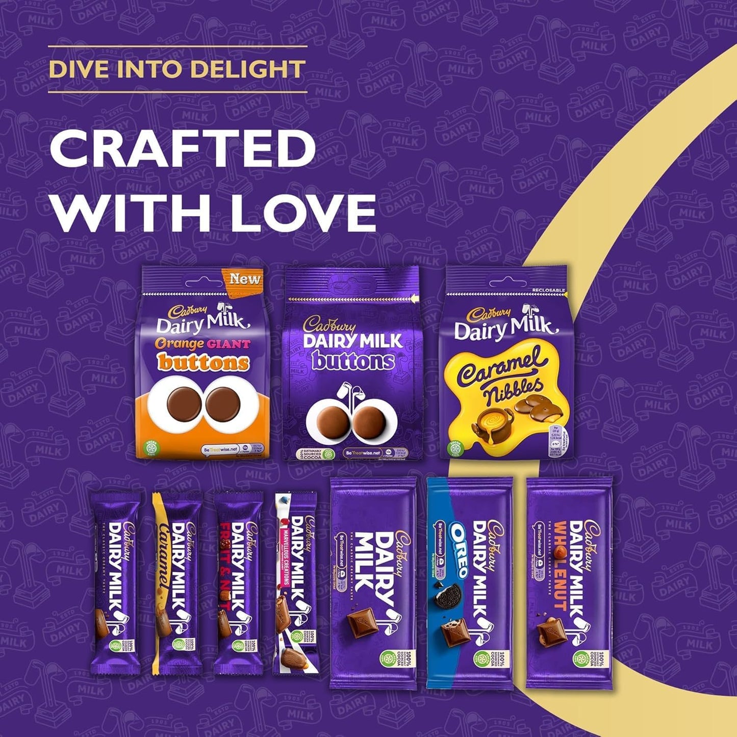 Cadbury Dairy Milk Big Night In Deluxe Hamper, Includes 10 Assorted Chocolate Bars and Bags, Treat Perfect for Gifting or Sharing, 836 g (Pack of 1)