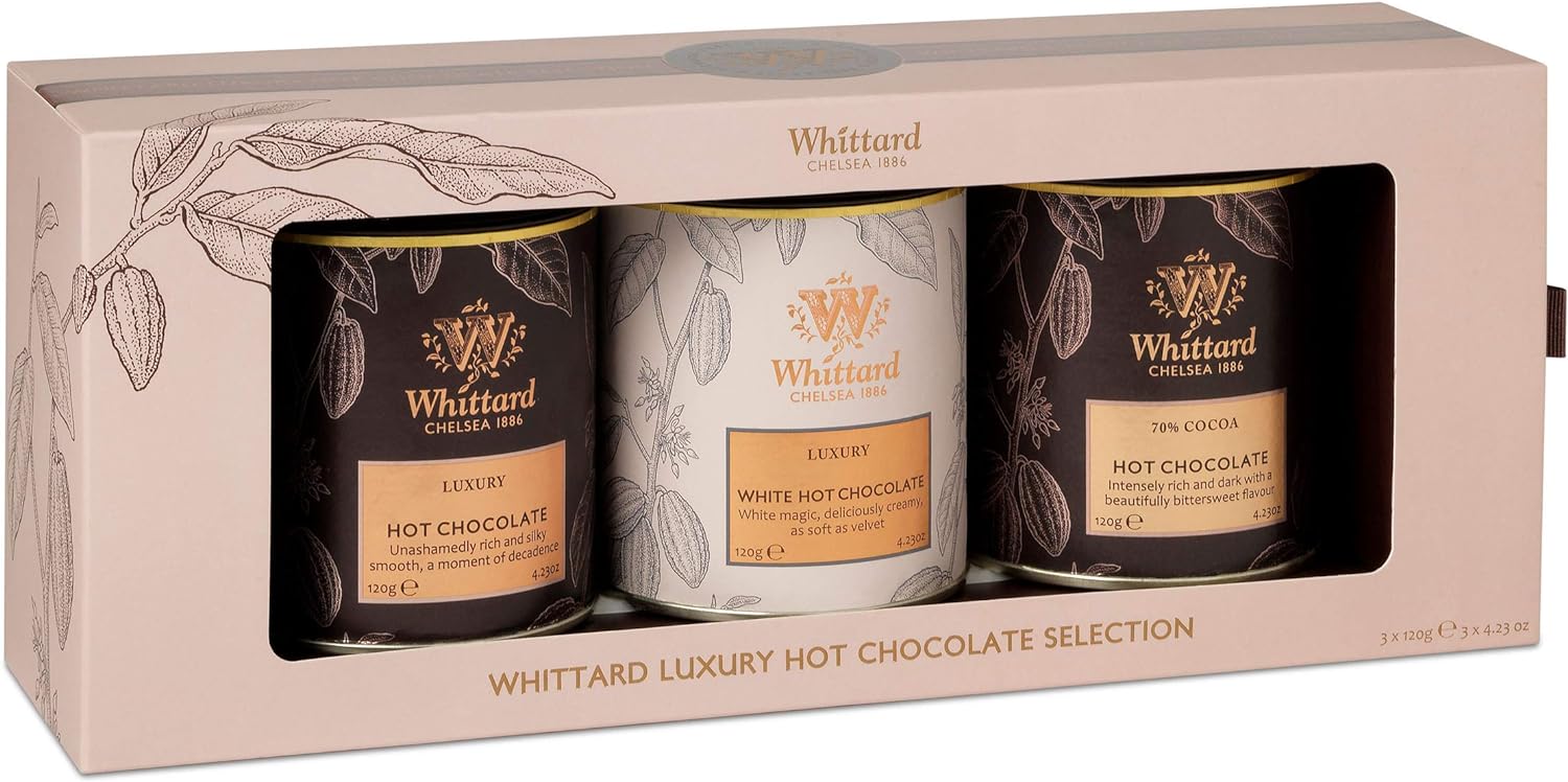 Whittard of Chelsea Hot Chocolate Selection (Pack of 3, 120g) - Chocolate Gifts Heaven