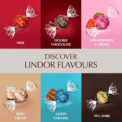 Lindt Lindor Silver Assorted Chocolate Truffles – 1kg Bag (Approx. 80 Balls) – Smooth Filling – Valentine, Christmas, Gift, Birthday, Congratulations, Sharing Treat