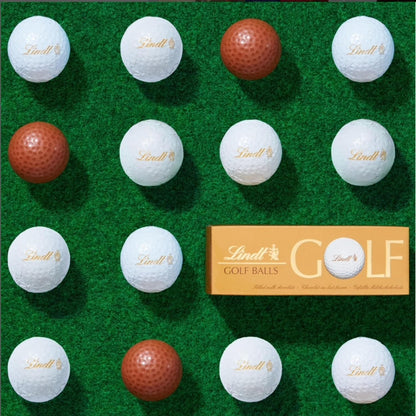 Lindt Chocolates Golf Balls for Mens Gifts - Smooth Hazelnut Filling Golf Balls 110g Chocolates Gift Box with Topline Tree Ornament. Great Christmas Gifts for Women, Stocking Fillers or Birthday Gifts