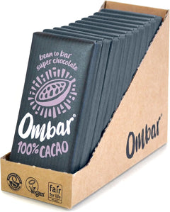 Ombar 100% Dark Chocolate (35g x 10 Bars)