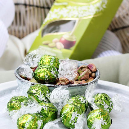 Tiramisu & Pistachio Chocolate Truffles for Gifts - Limited Edition Milk Chocolate 200g Smooth Pistachio & 200g Tiramisu Filling Chocolate Balls.