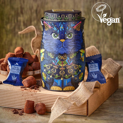 Monty Bojangles Cocoa Nib Nights Cat Tin - Chocolate Gifts Heaven
