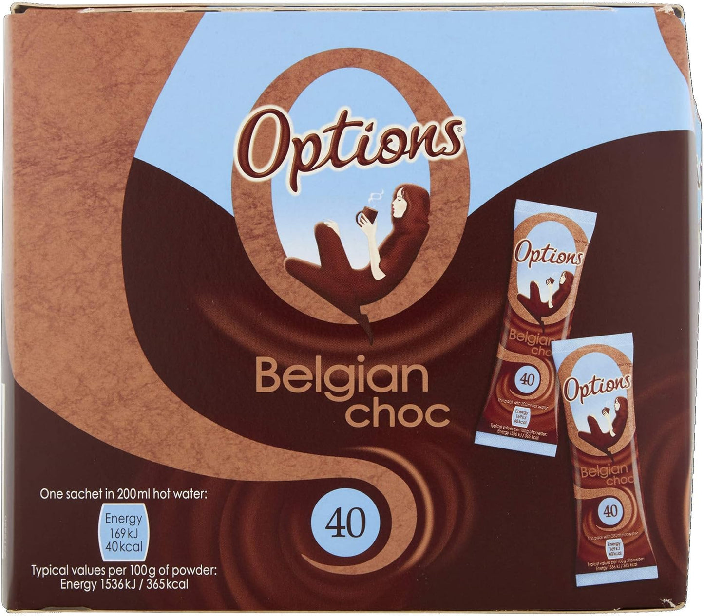 Options Belgian Chocolate Sachets - (Pack of 30 x 11g) - Chocolate Gifts Heaven