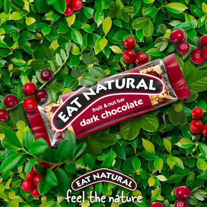 Eat Natural Bars, Gluten Free Snack Bars, Dark Chocolate with Cranberries & Macadamias, 45g (Pack of 12) - Chocolate Gifts Heaven