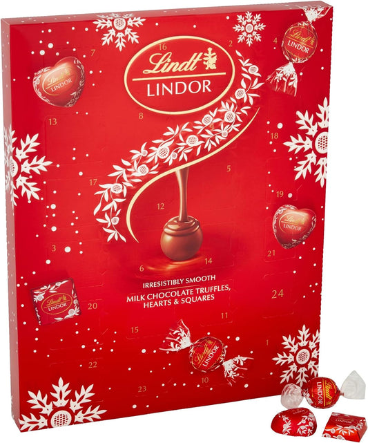 Lindt LINDOR Christmas Milk Chocolate Advent Calendar (300g). - Chocolate Gifts Heaven