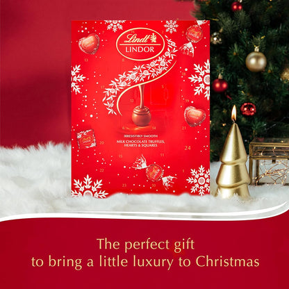 Lindt LINDOR Christmas Milk Chocolate Advent Calendar (300g). - Chocolate Gifts Heaven
