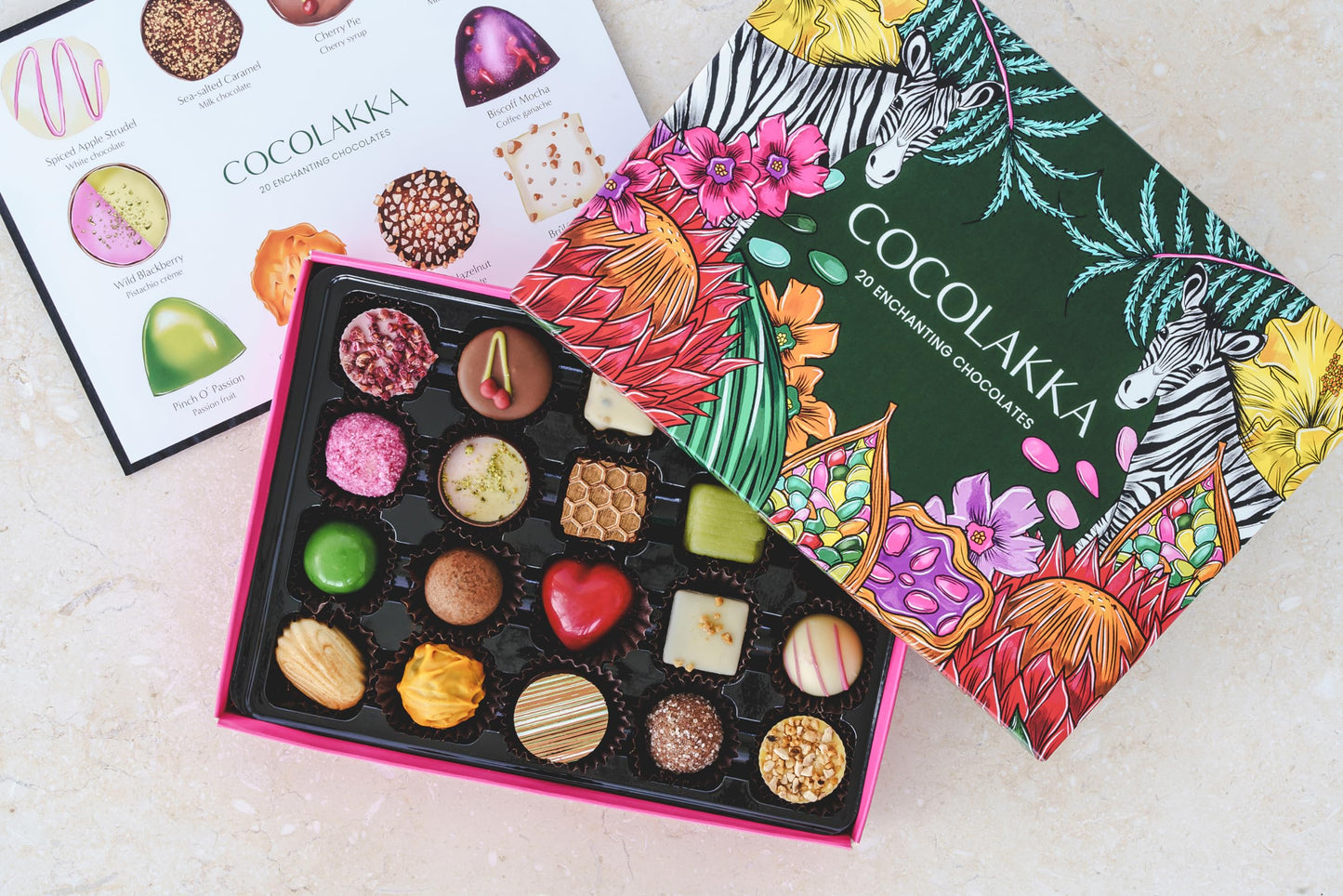CocoLakka | 20 Enchanting Hand Picked Chocolates Gifts for Women | Finest Artisan Chocolate Gift Box Set | Hand Made English & Belgian Luxury Chocolates for Fathers Day, Birthday Him Her - Chocolate Gifts Heaven