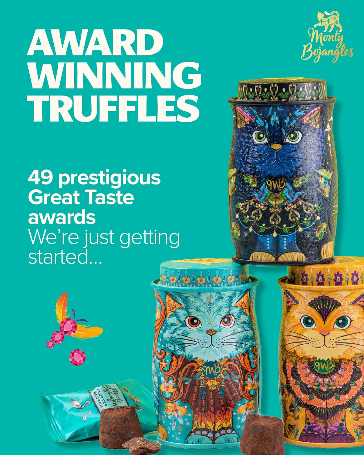 Monty Bojangles Cocoa Dusted Chocolate Truffles Kit Tin