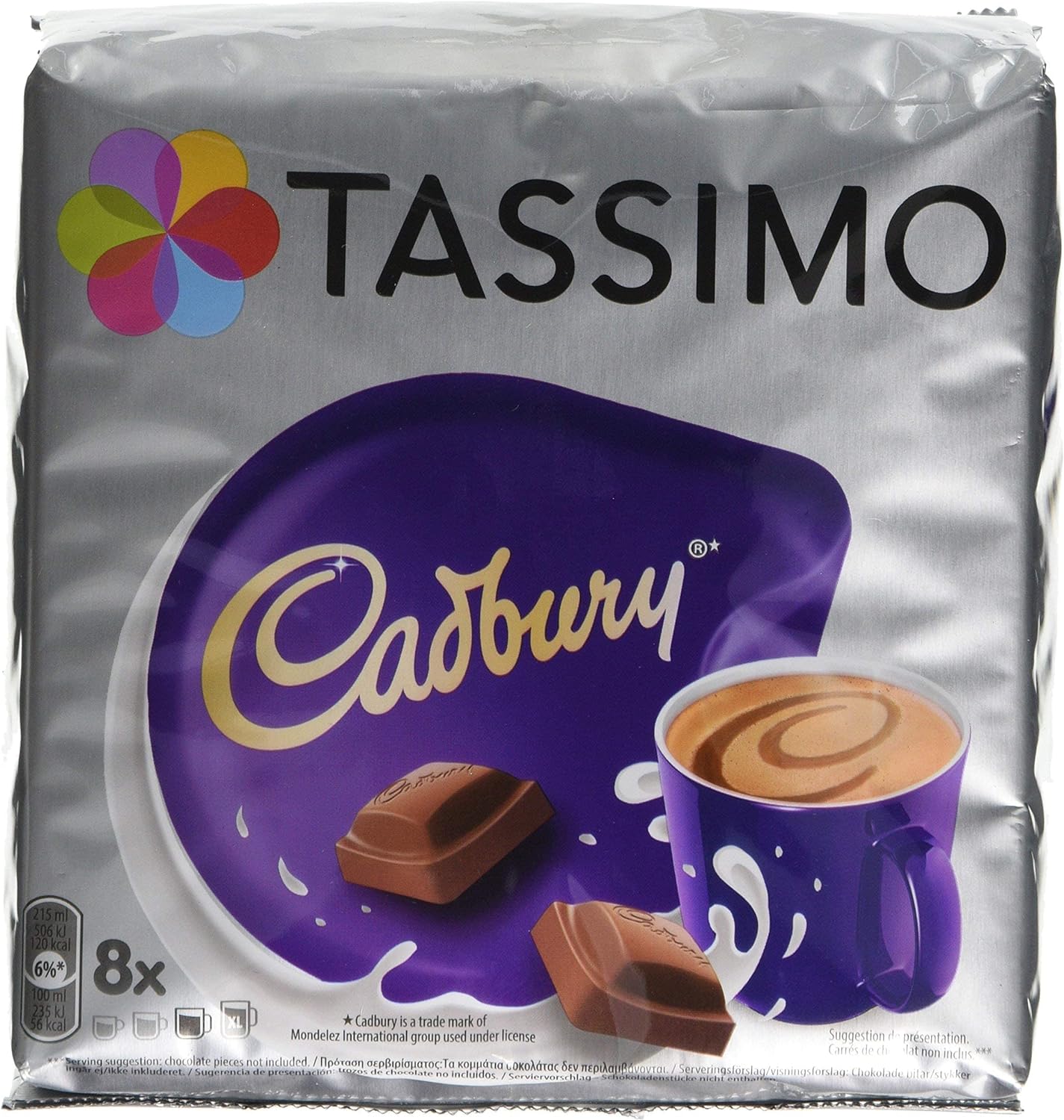 Tassimo Cadbury Hot Chocolate Pods, Pack of 8 - Chocolate Gifts Heaven