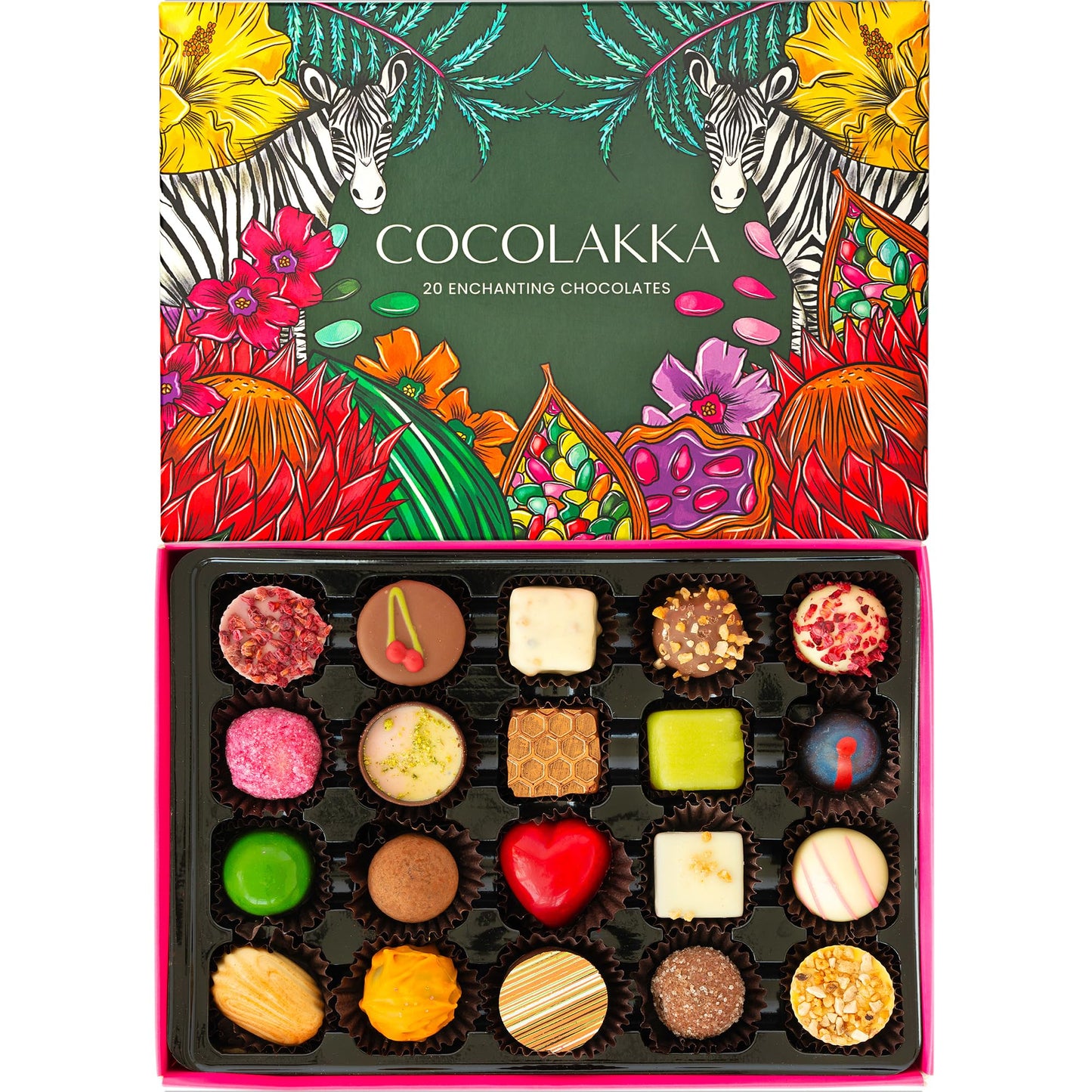 CocoLakka | 20 Enchanting Hand Picked Chocolates Gifts for Women | Finest Artisan Chocolate Gift Box Set | Hand Made English & Belgian Luxury Chocolates for Fathers Day, Birthday Him Her - Chocolate Gifts Heaven