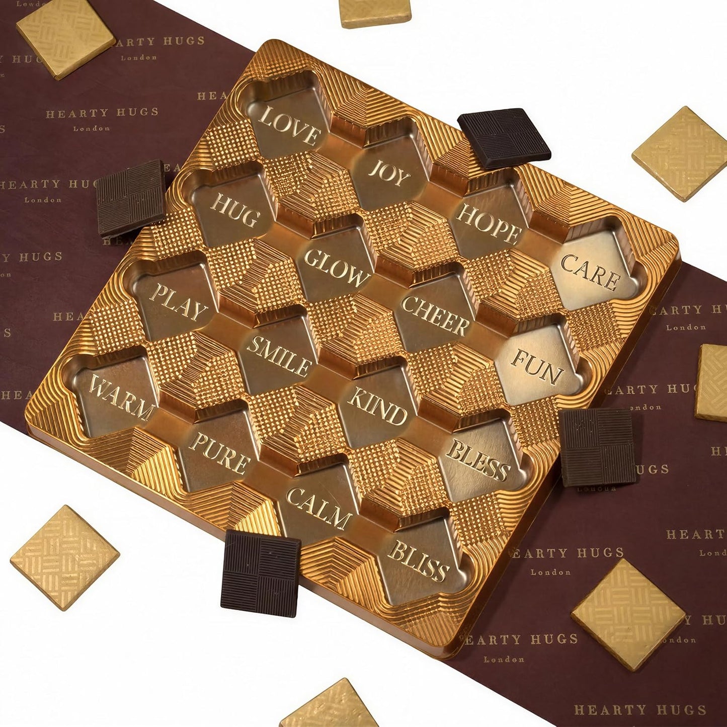 Hearty Hugs Luxury Chocolate Gift Box | 20 Chocolates | Chocolate Gifts | Chocolate Gift | Chocolate Hamper for Birthday, Anniversary, Thank You, Get Well Soon