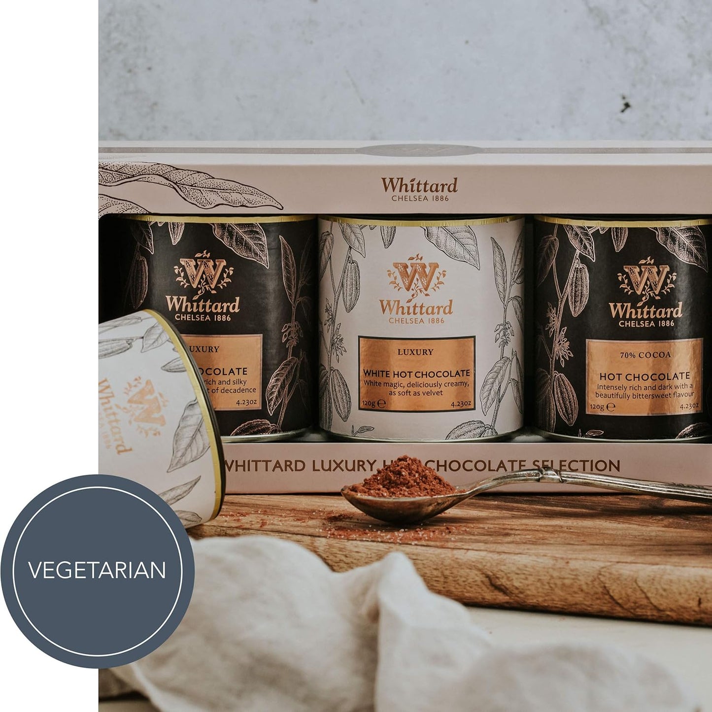 Whittard of Chelsea Hot Chocolate Selection (Pack of 3, 120g) - Chocolate Gifts Heaven