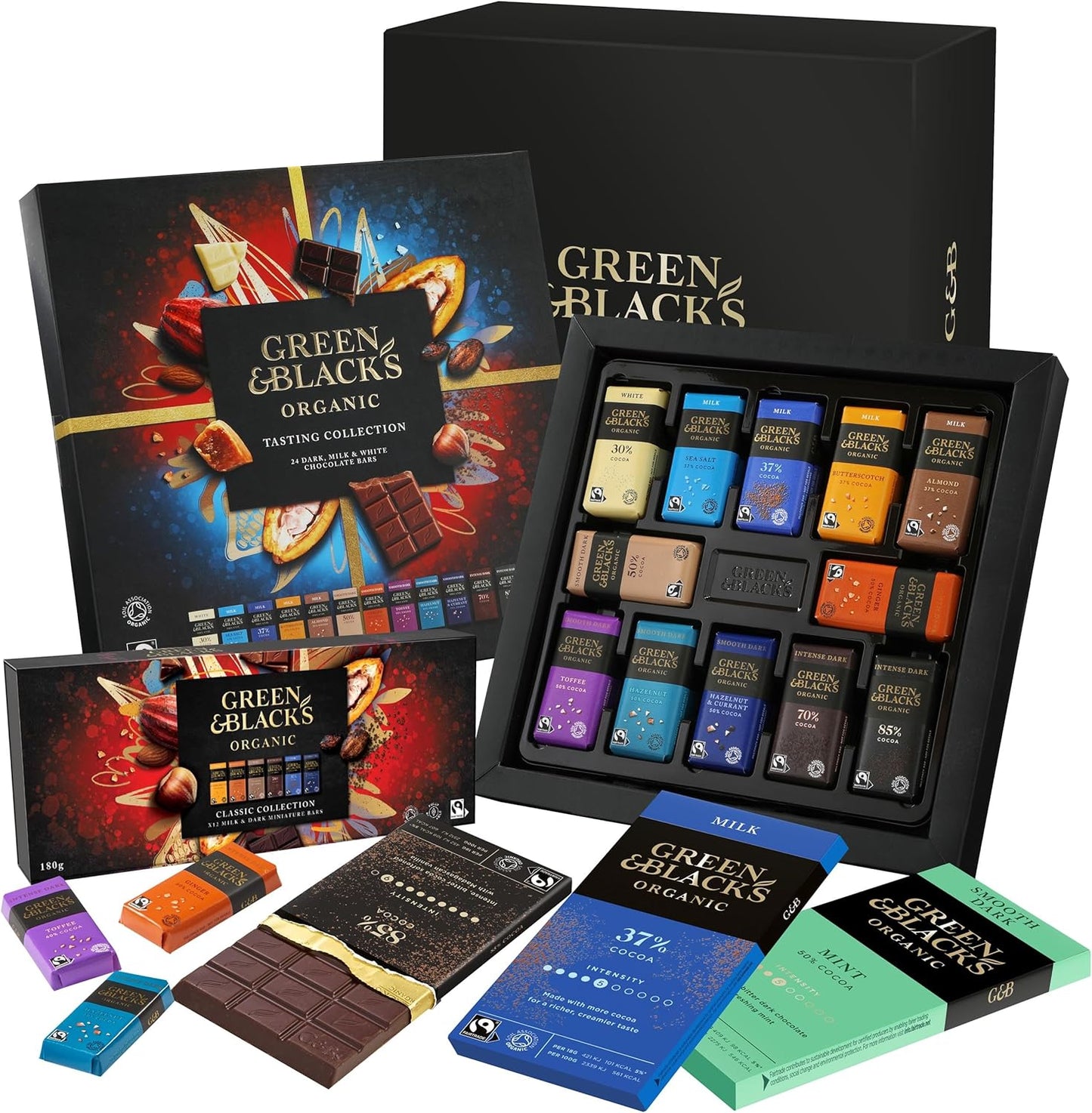 Green & Black's Chocolate Lovers Collection Gift Box Hamper - Large including G&B Tasting Collection