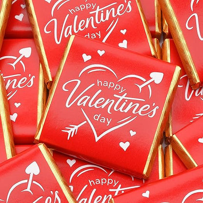 Wyeland Confectionery Happy Valentine's Day Milk Chocolate Neapolitans - Red Heart - 25 Chocolates