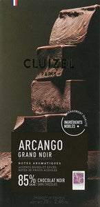 Cluizel, Arcango Grand Noir 85%, dark chocolate bar - Chocolate Gifts Heaven