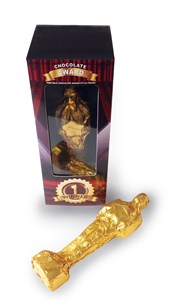 Personalised Milk Chocolate Award Figurine - Chocolate Gifts Heaven