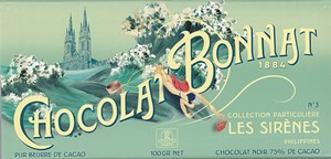 Bonnat, Les Sirenes, 75% dark chocolate bar - Chocolate Gifts Heaven