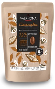 Valrhona Caramelia, 36% milk chocolate chips - Small 1kg bag