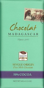 Chocolat Madagascar, 50% milk chocolate bar