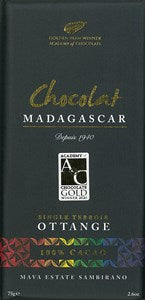 Chocolat Madagascar, Ottange, 100% dark chocolate bar