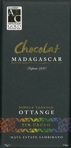 Chocolat Madagascar, Ottange, 75% dark chocolate bar - Chocolate Gifts Heaven
