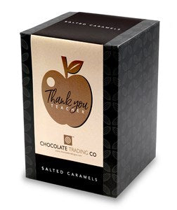Thank You Teacher Salted Caramels Gift Cube - Chocolate Gifts Heaven