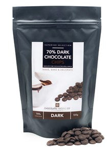 70% Dark Chocolate Chips - Medium 500g bag