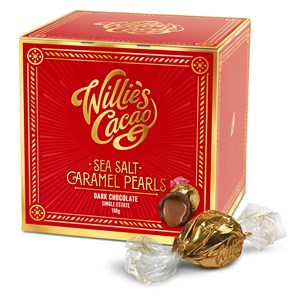 Willie's, Black Pearls, Sea Salt Caramel Dark Chocolates - Chocolate Gifts Heaven