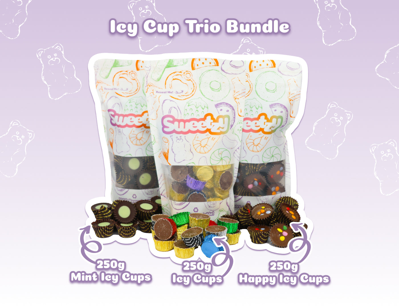 Icy Cup Trio - Chocolate Gifts Heaven