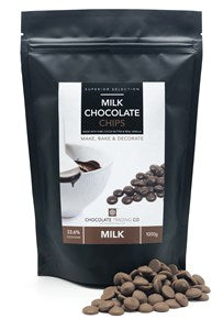Milk Chocolate Chips - Medium 500g bag - Chocolate Gifts Heaven