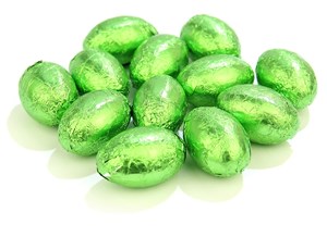 Green mini Easter eggs - Bulk bag of 620 (approx.)