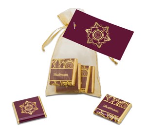 Branded Organza Gift Bag of Chocolate Neapolitans - Chocolate Gifts Heaven