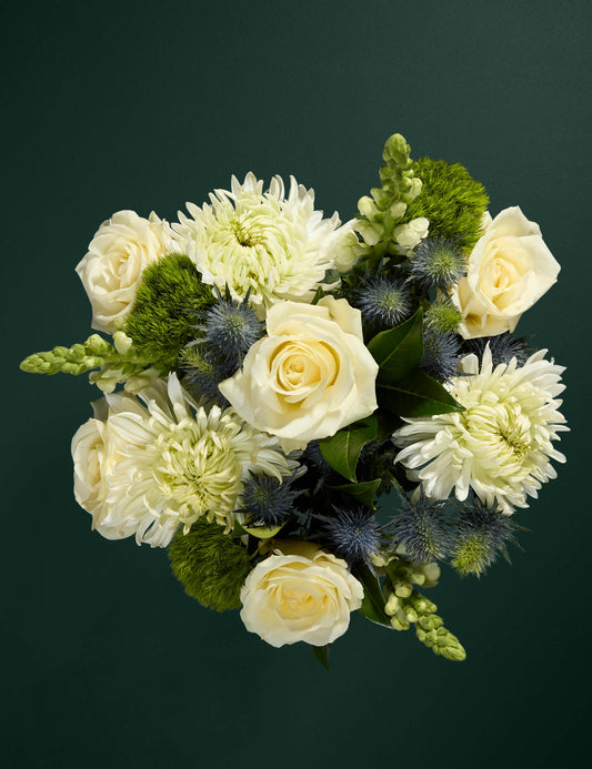 Rose & Thistle Bouquet with Chocolate Florentines - Chocolate Gifts Heaven