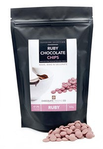 Ruby chocolate chips - Small 200g bag - Chocolate Gifts Heaven