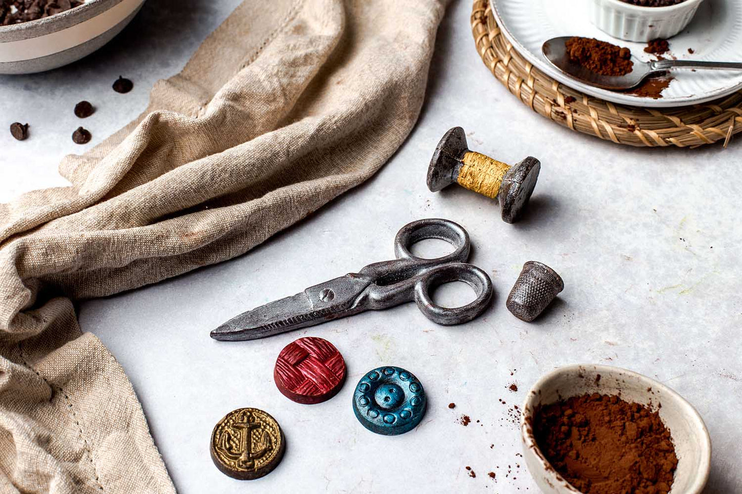 Handmade Chocolate Sewing Set Gift Box